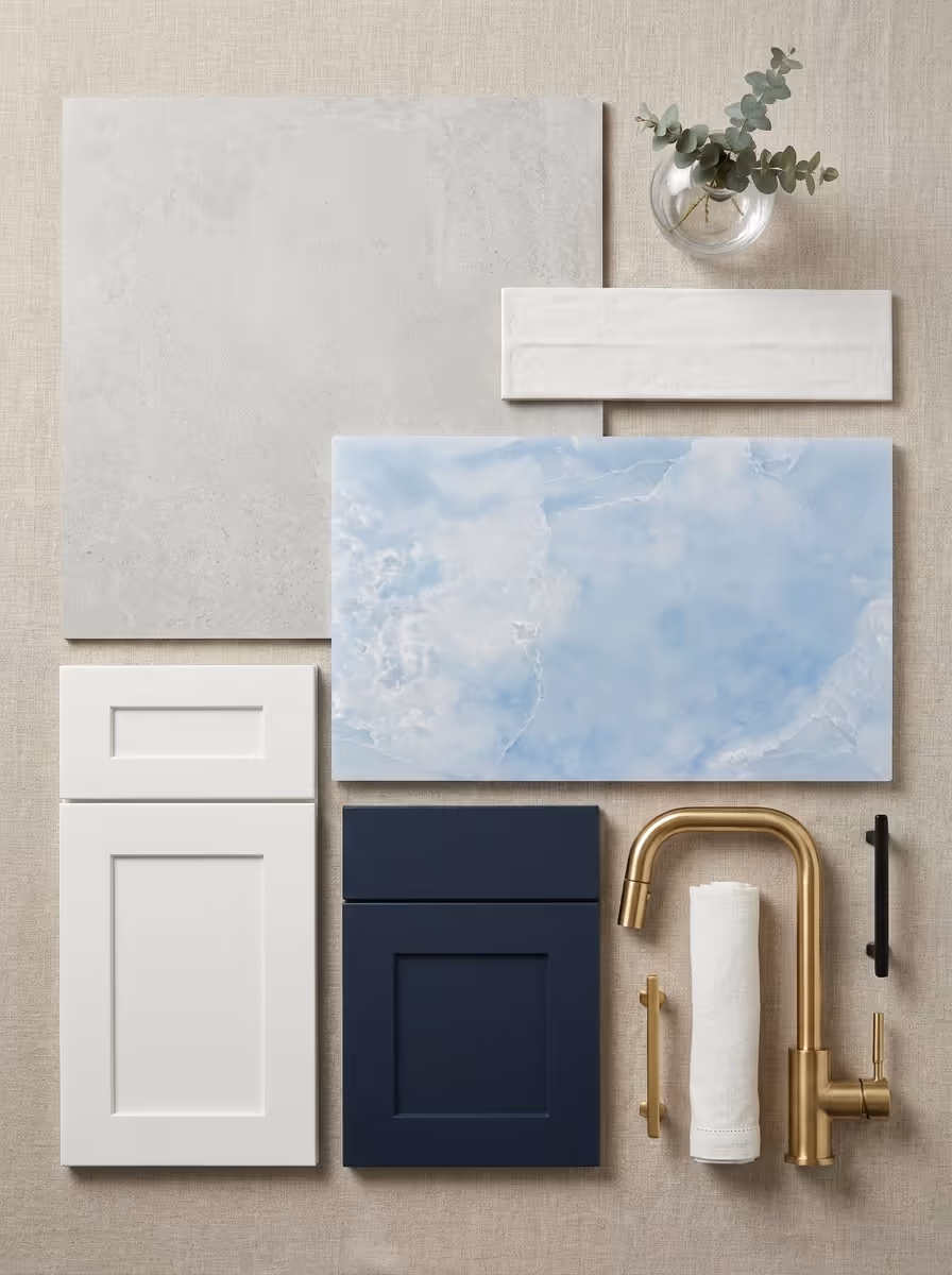 Backlit stone surface at night in a designed space