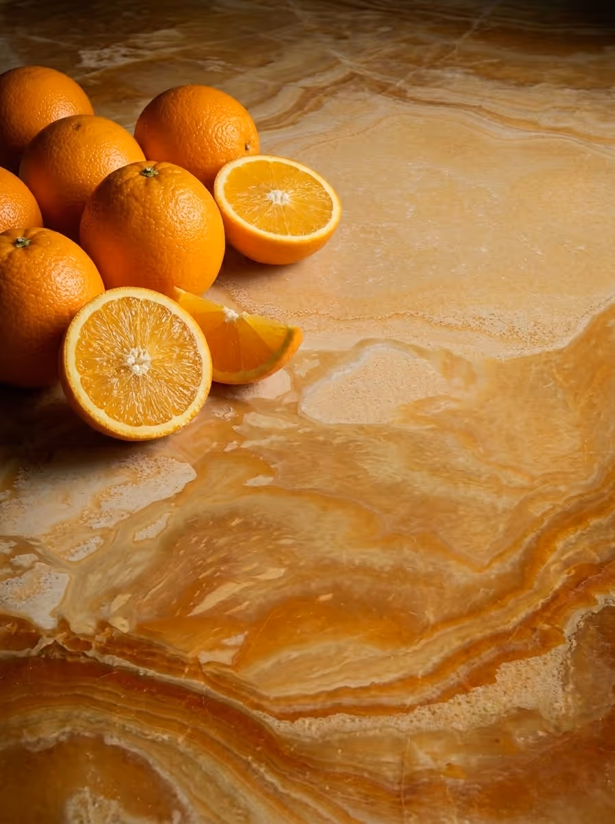 Luxury interior with natural stone countertops