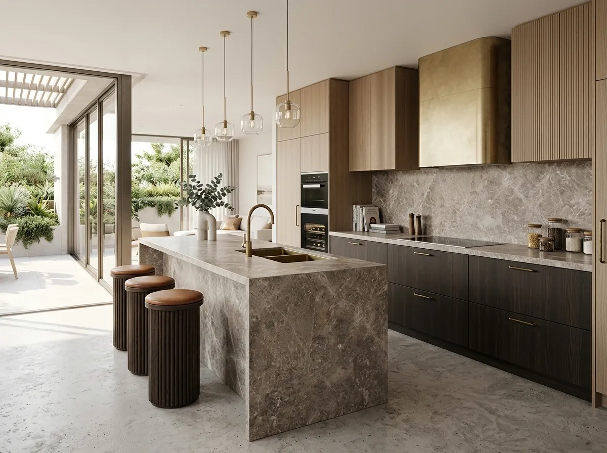 Stone countertop design concept image