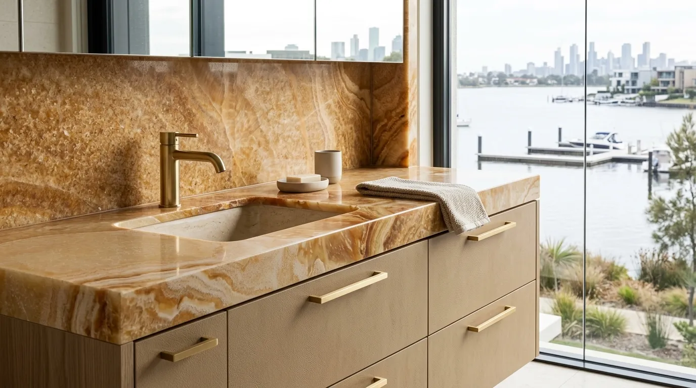 Stone countertop design concept image