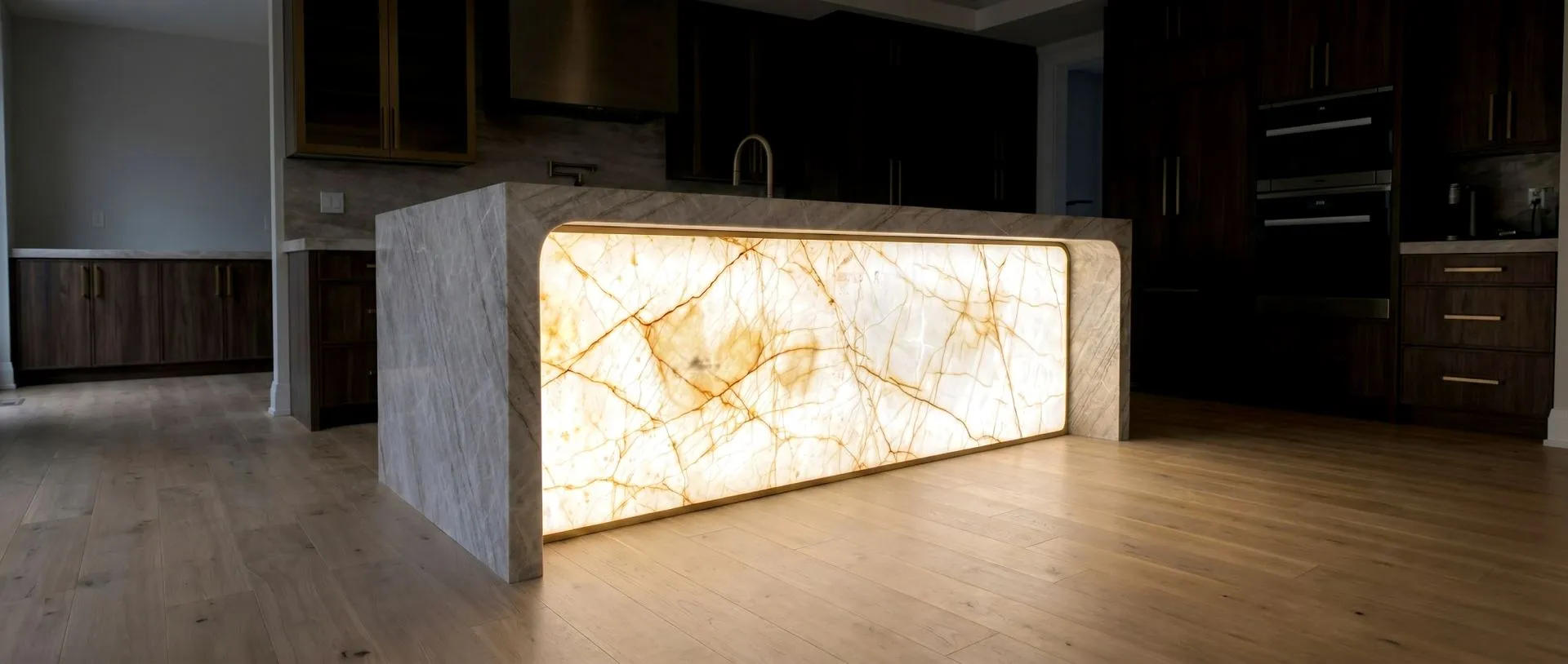 Glowing natural stone slab texture
