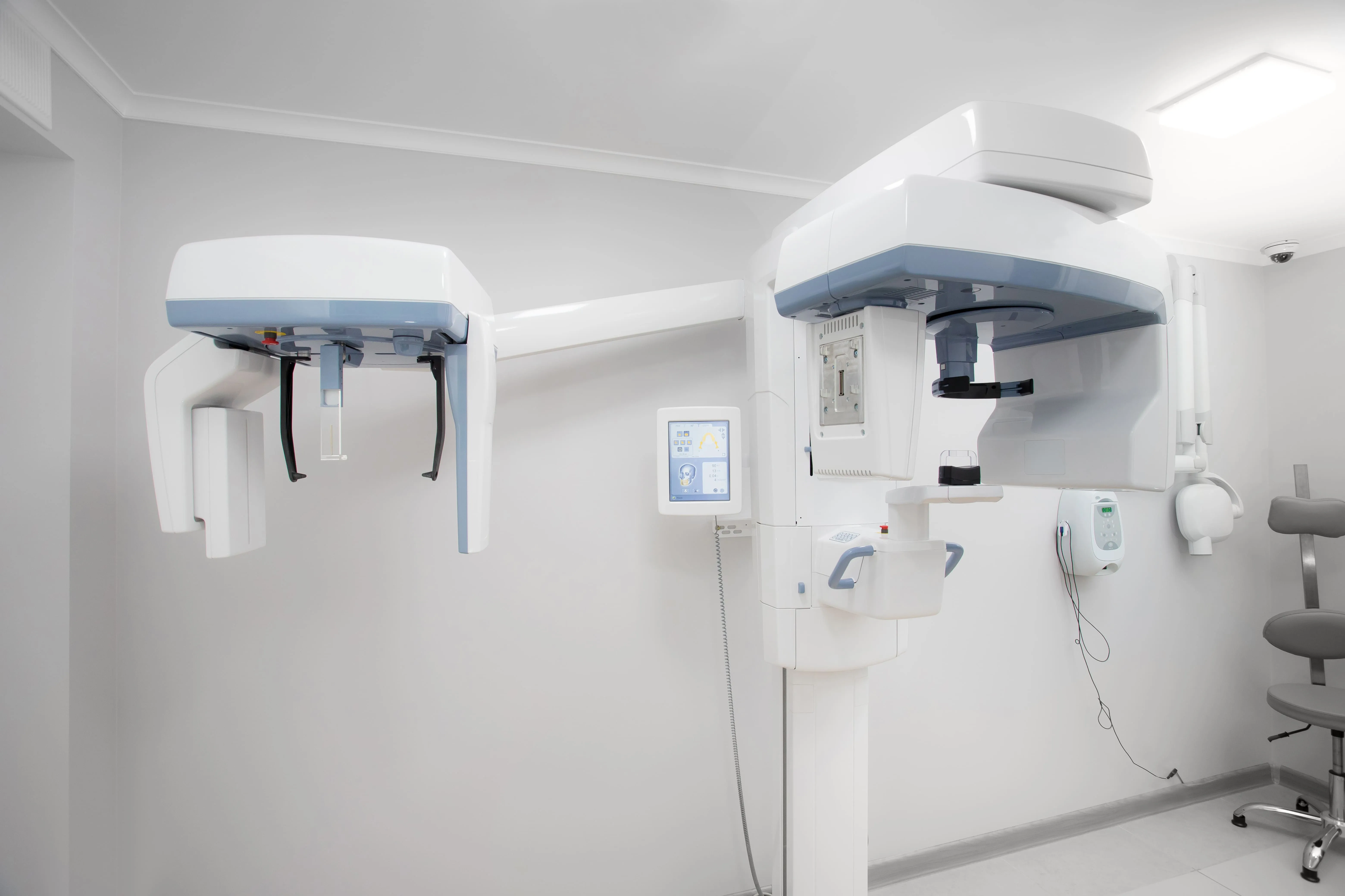 CBCT and panoramic dental imaging machine in a clinic imaging room