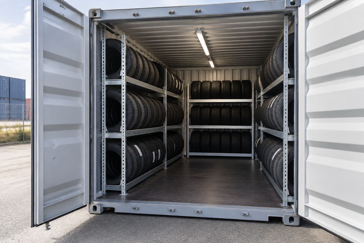 Reifen im Container lagern: so geht es richtig