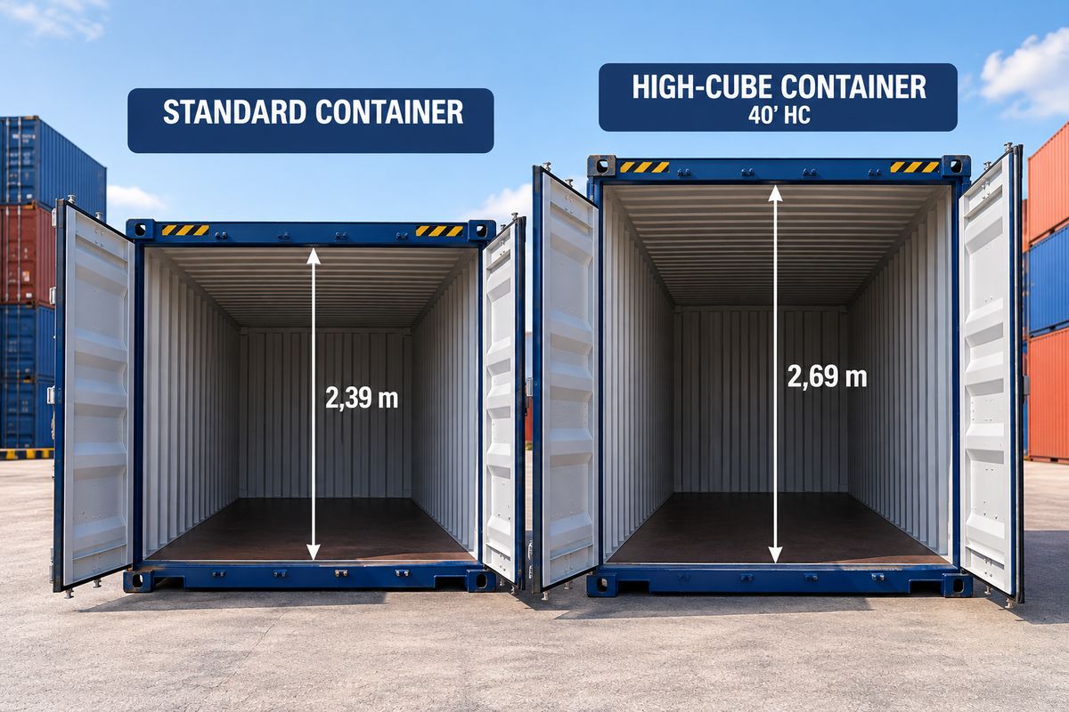 Standardcontainer oder High Cube: welcher Container passt zu Ihnen?
