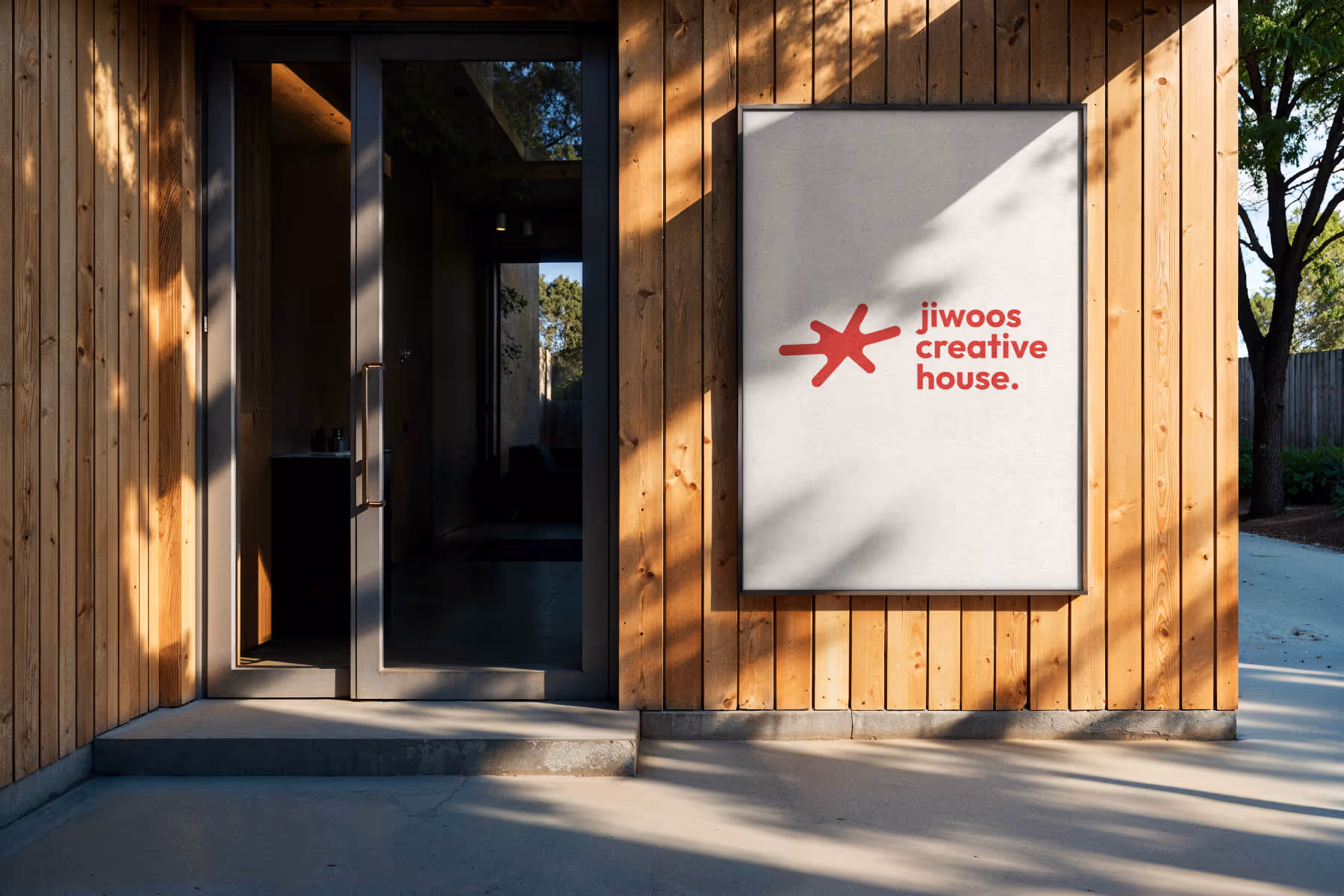 A group of men dressed in semi-formal attire ordering food at a decorated street food truck labeled Indian Soulfood at night.