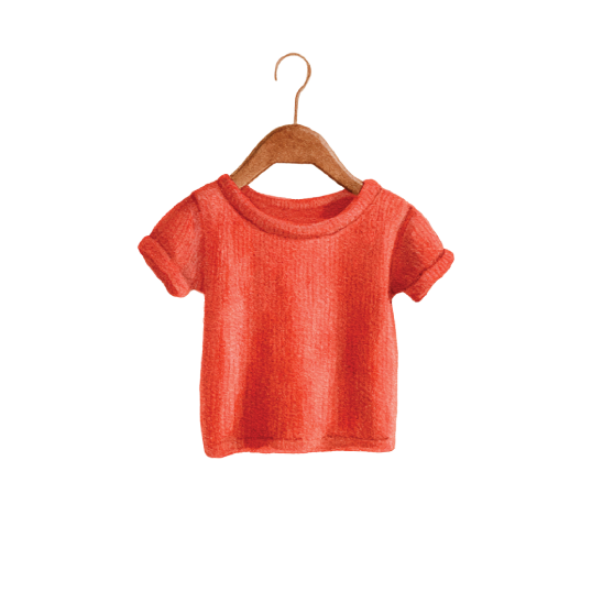 Children's clothing arriving on a closet rack