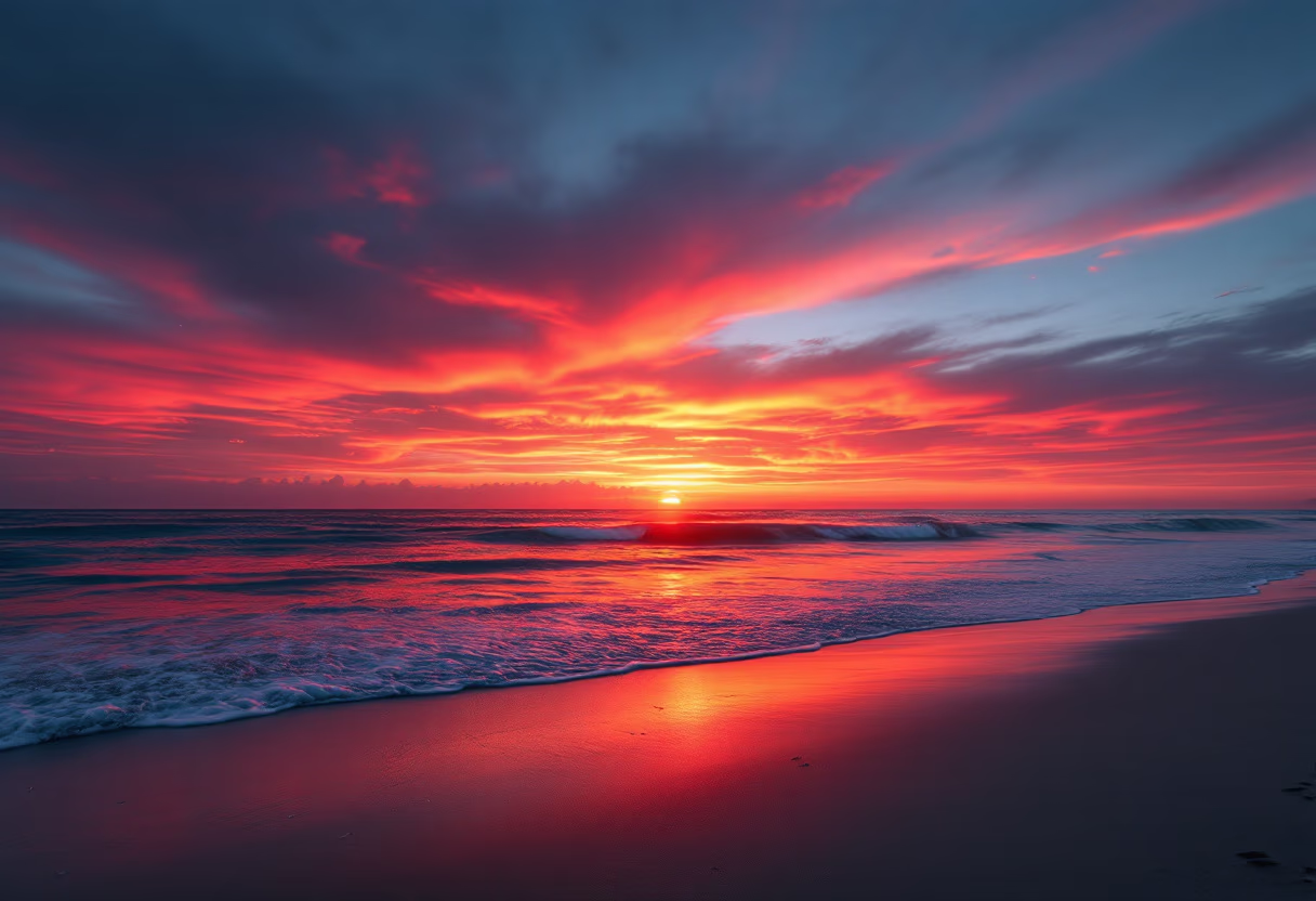 image of beach sunset (for a wedding planning service) [background image]