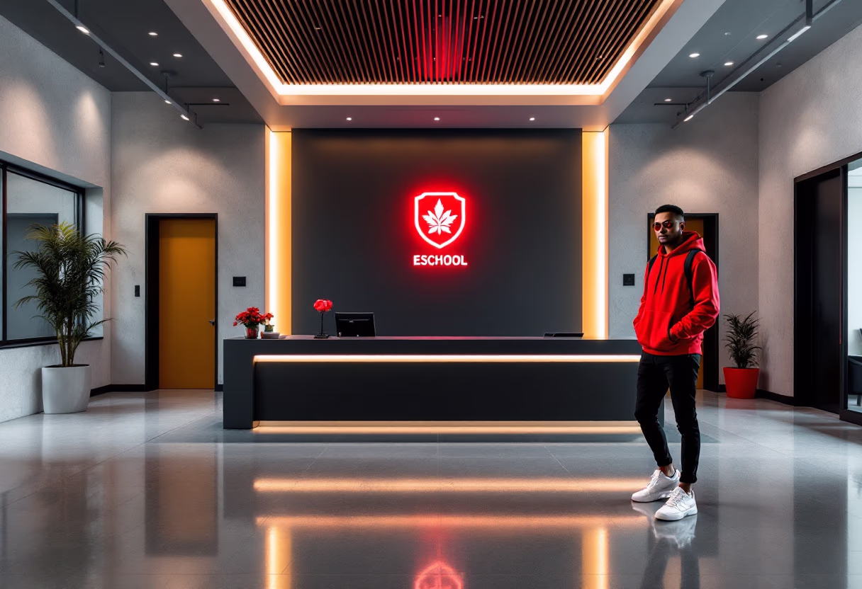 image of school reception area