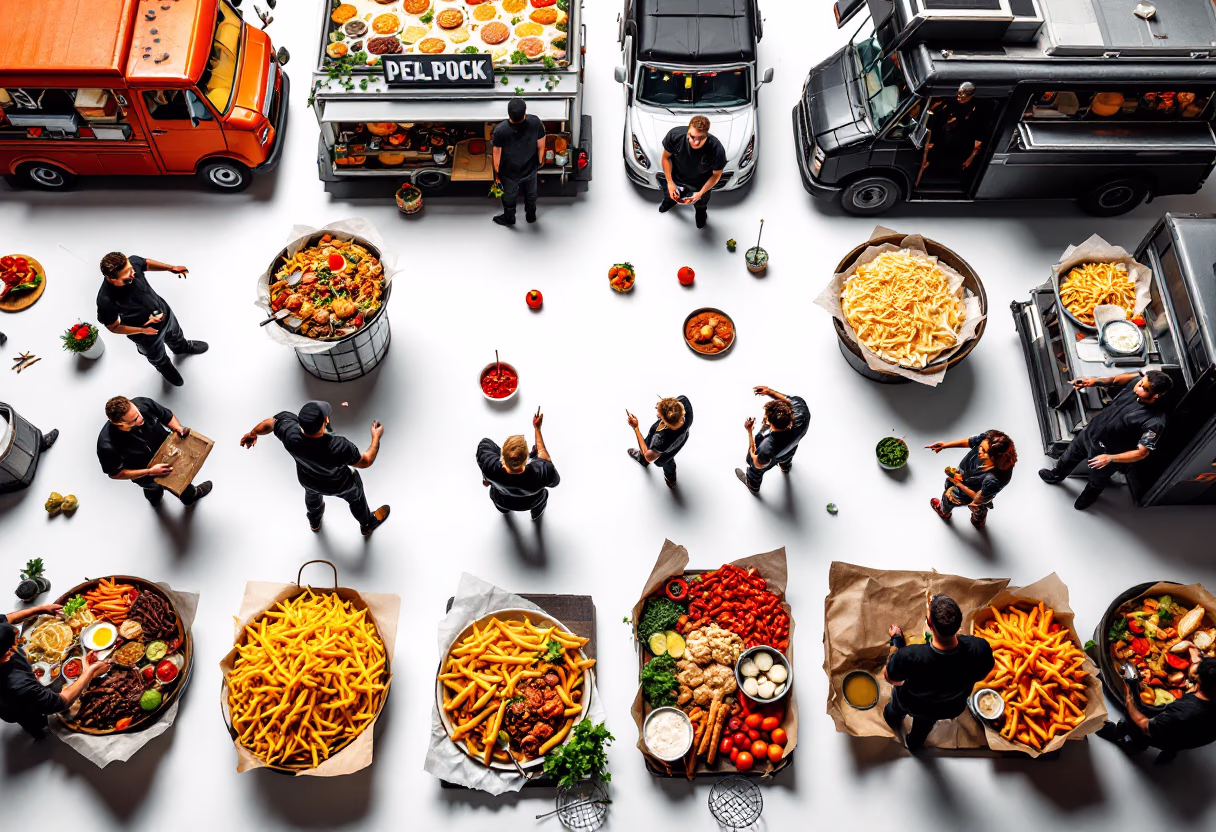 image of food truck festival