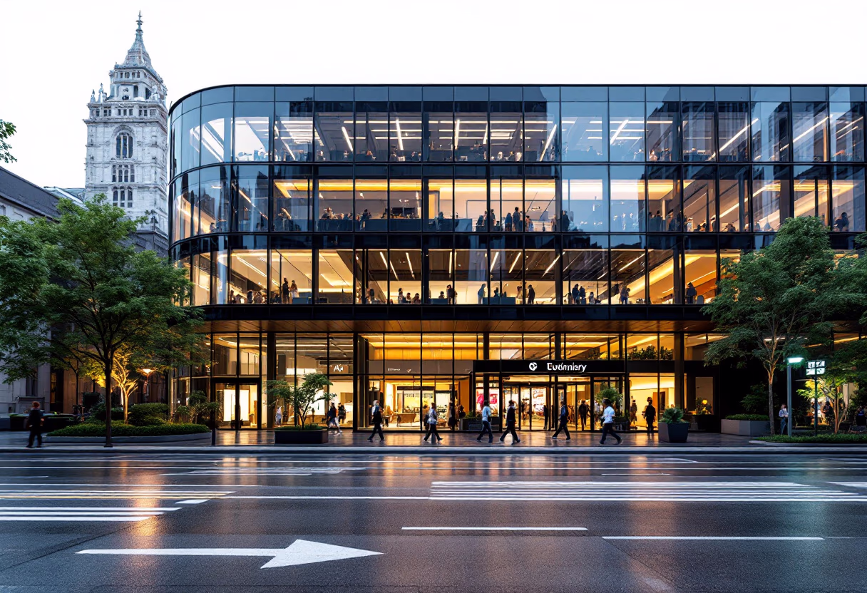 [background image] image of company office building exterior (for a public transportation company)