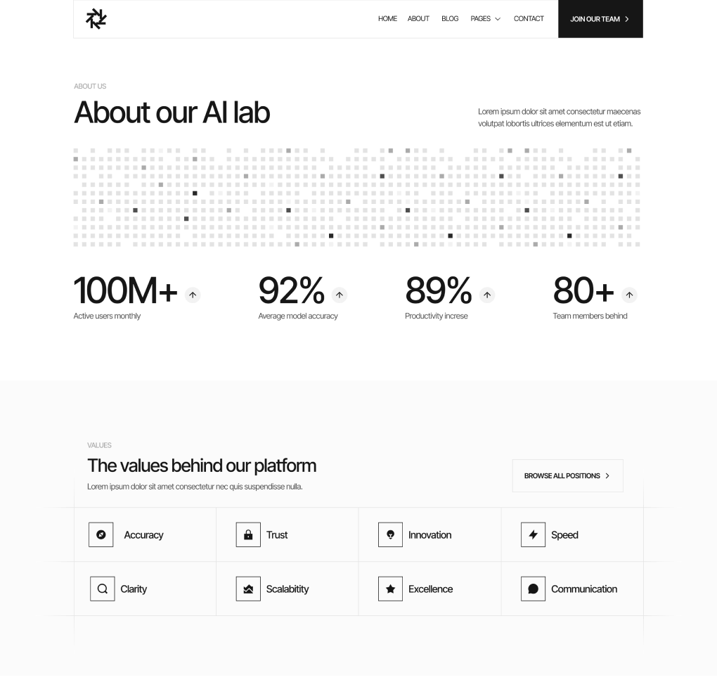 About Page - Quantum | Webflow Template