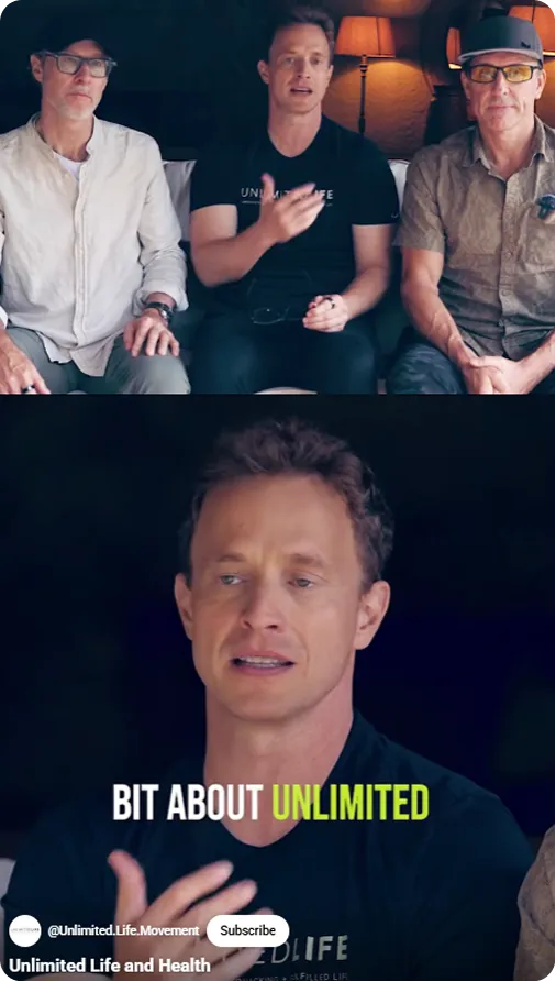 Marc Kielburger and team in a video explaining Unlimited Health versus Unlimited Life