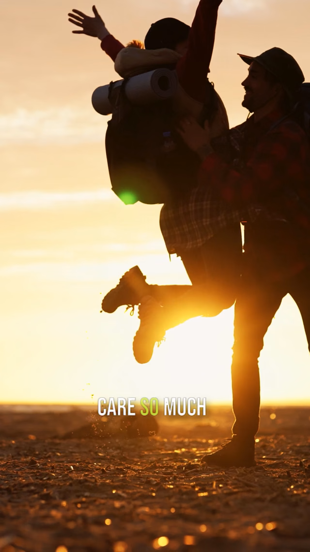 Silhouette of a person jumping at sunset for care and movement video