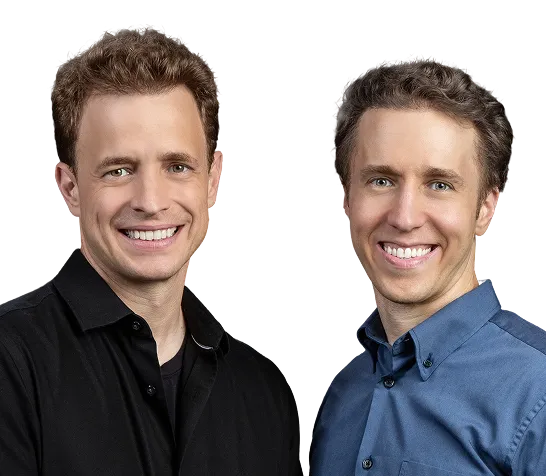 Portrait of Marc Kielburger and Craig Kielburger, Fulfilled Life Team Leads