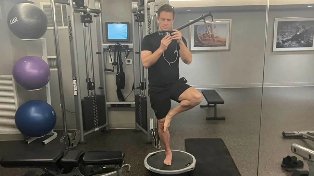 Marc Kielburger exercising in a gym