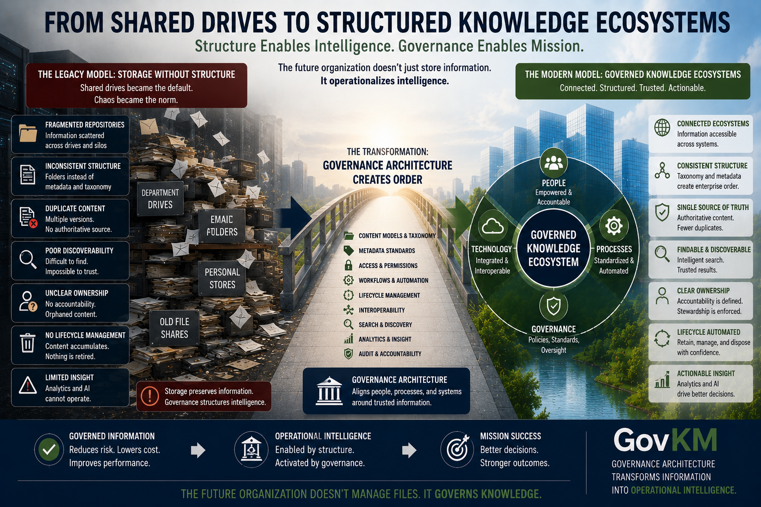 Shared drives evolving into governed organizational knowledge ecosystems