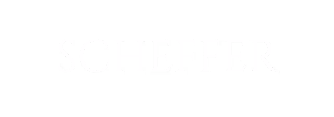 White text reading 'SCHEFFER' on a black background.