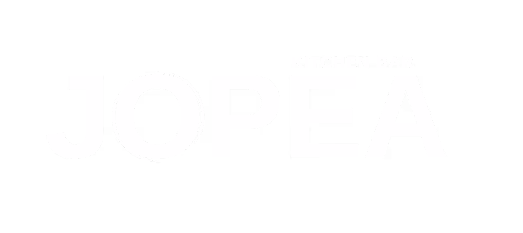 JOPEA Kitchen Bar logo with bold white text on a black background.