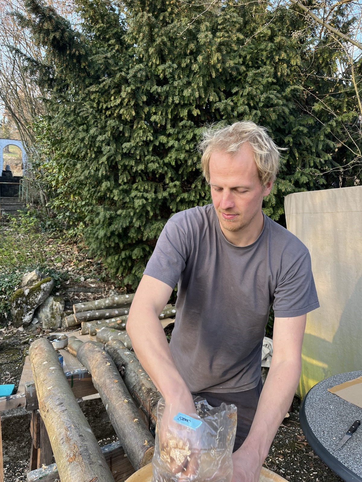 image of volunteers helping animals