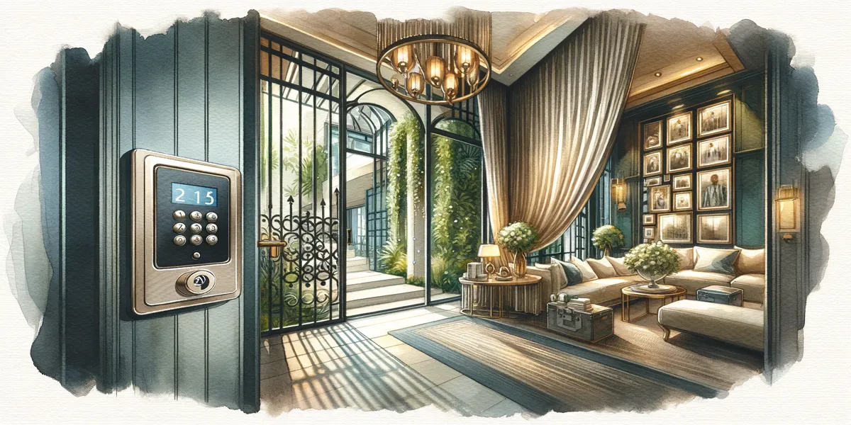 Luxury home with security system