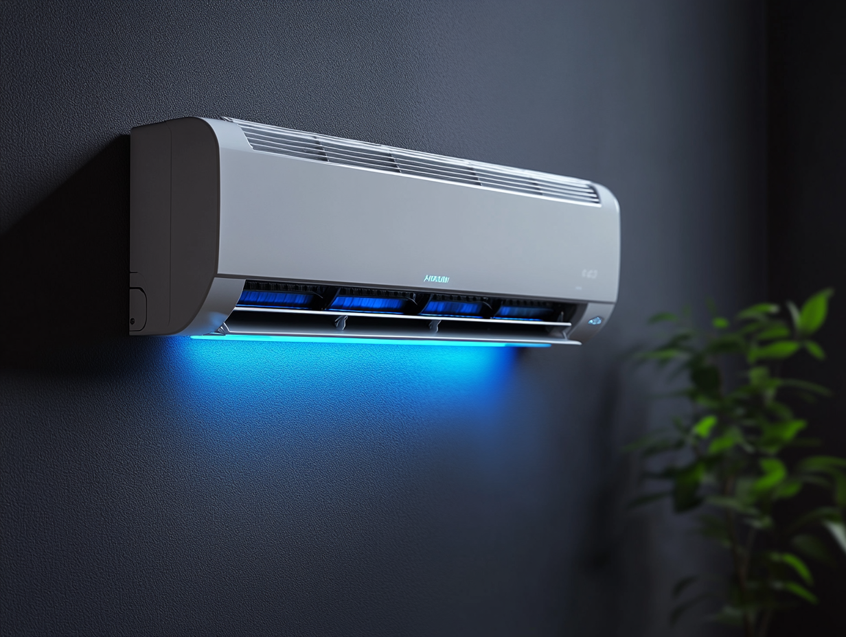 Blurred image of a large truck driving fast on a wet highway at sunrise or sunset, with trees on the roadside.