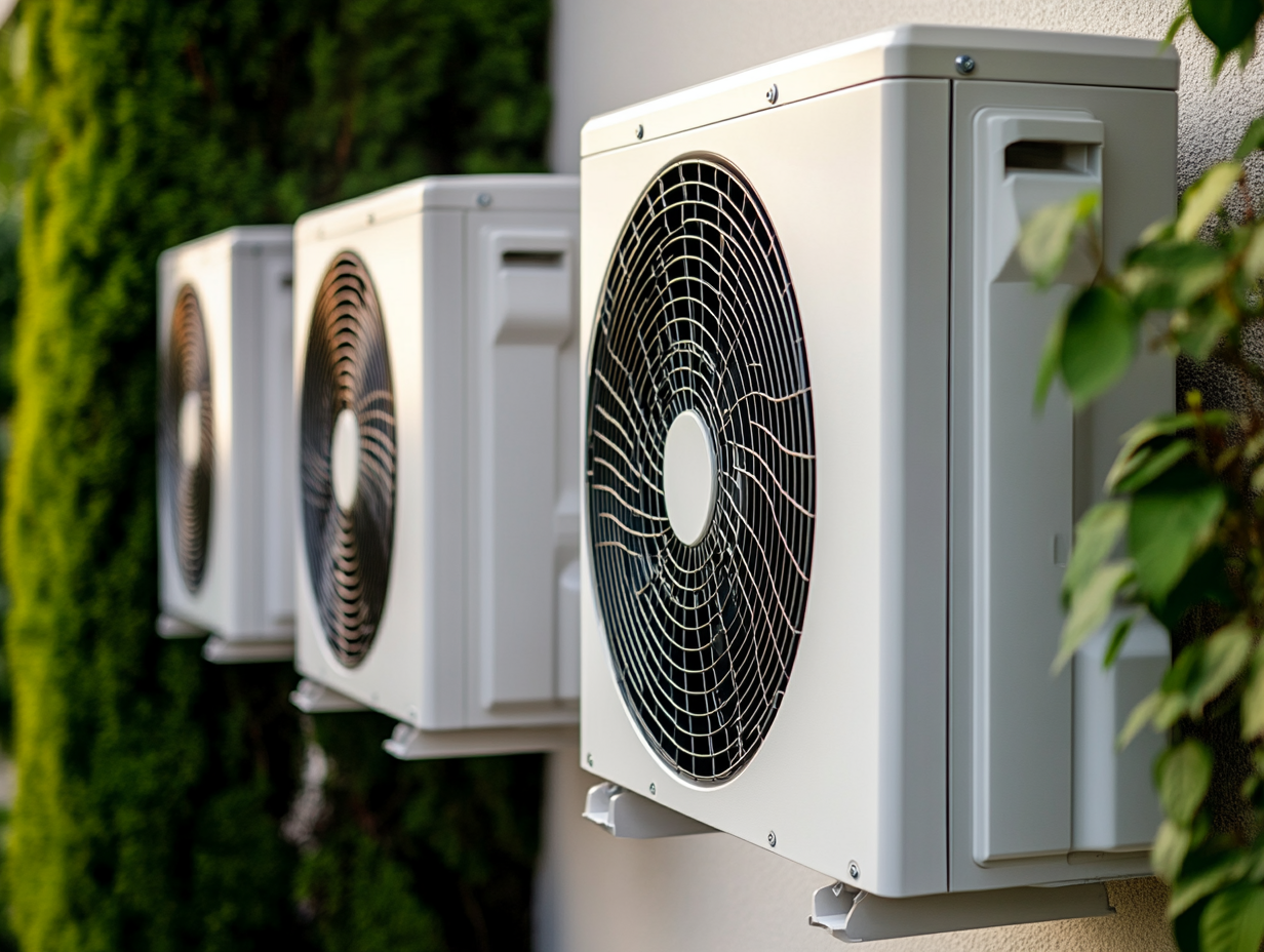 Black semi-truck with headlights on driving on wet road at night with streetlights and trees in the background.