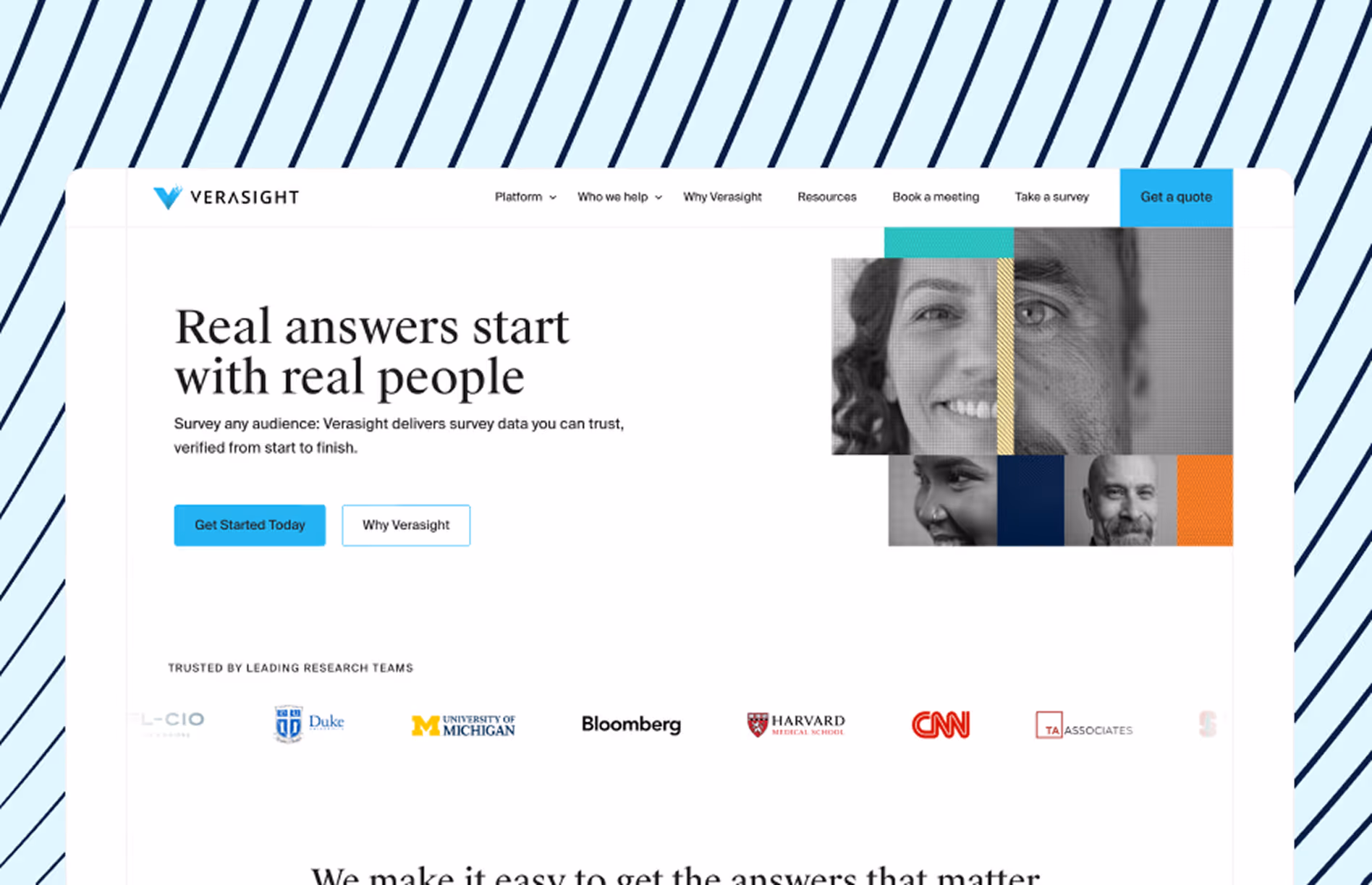 Crew and Verasight collaborated to rework their messaging and redesign their marketing site from the ground up.