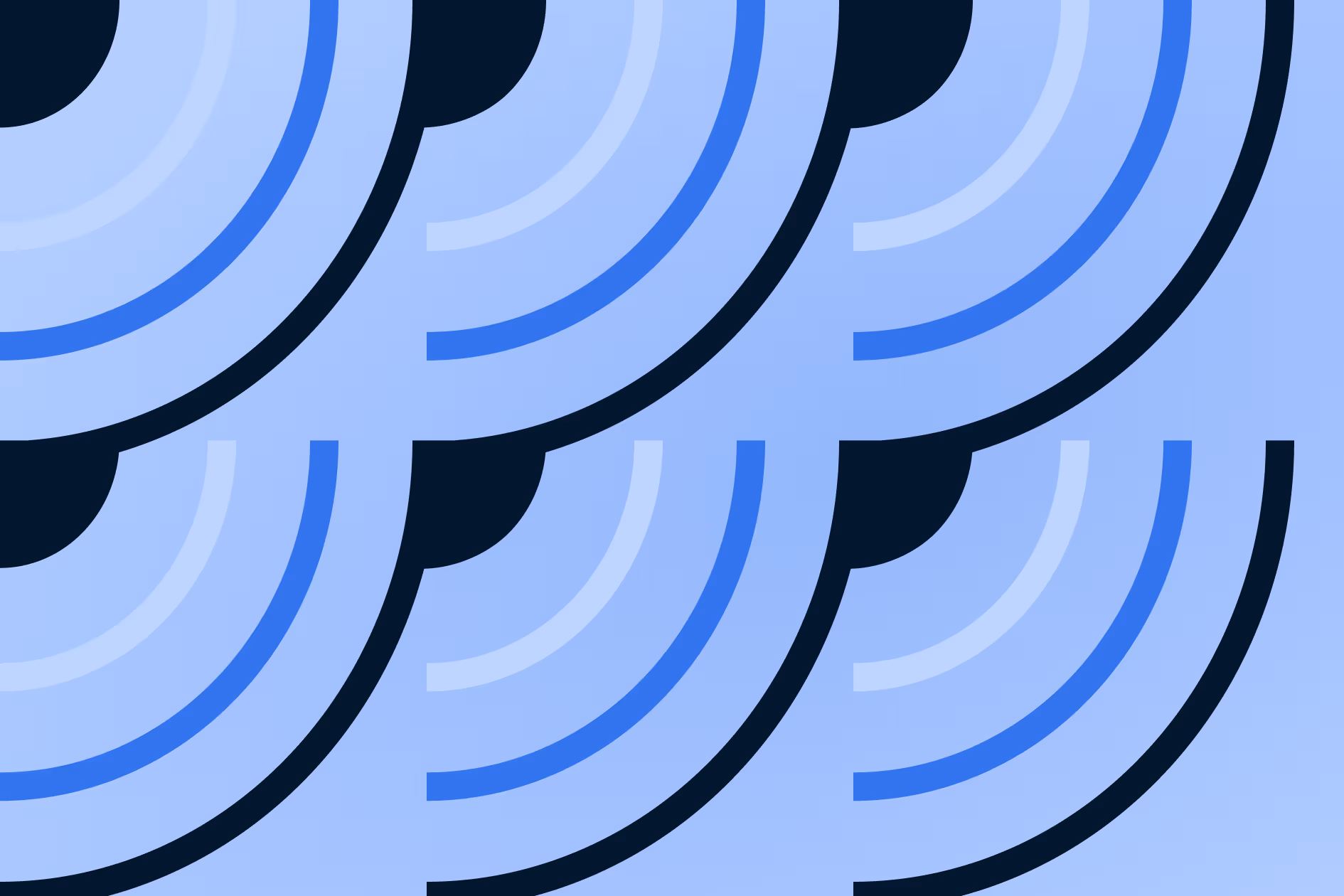 Geometric shapes on a blue canvas