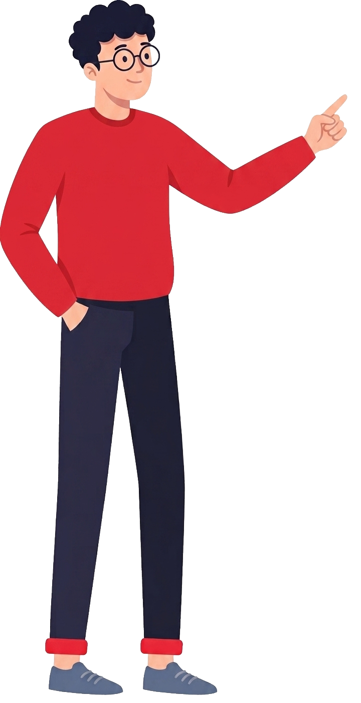 Krystian zit aan te wijzen