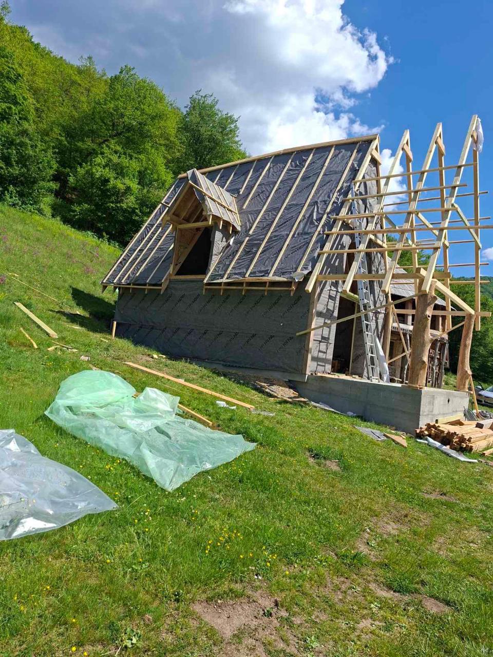 Preparing the Roof for Shingling and Finishing the Facade