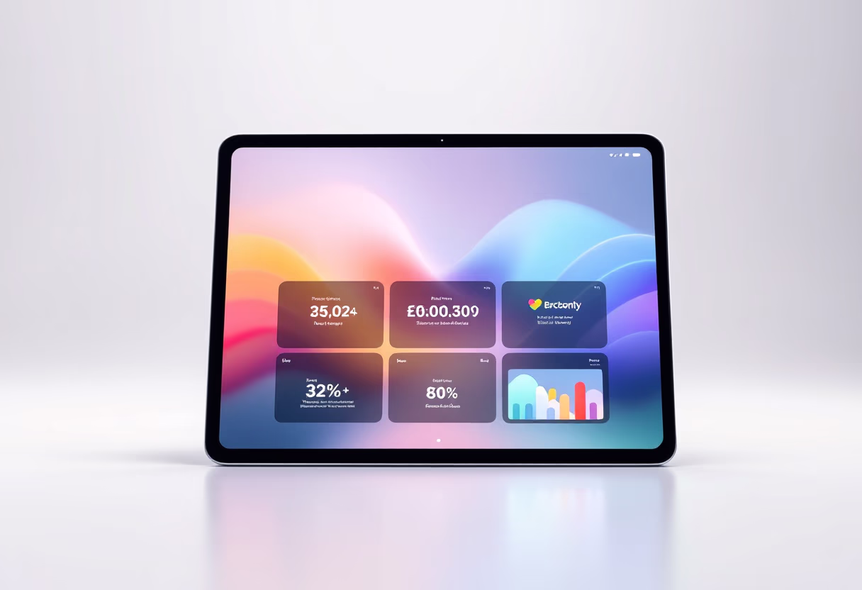 [interface] image of a computer showcasing educational software (for a edtech)