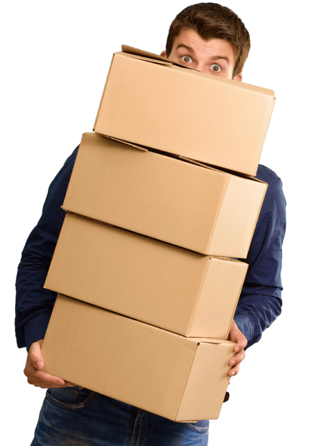 Guy carrying boxes