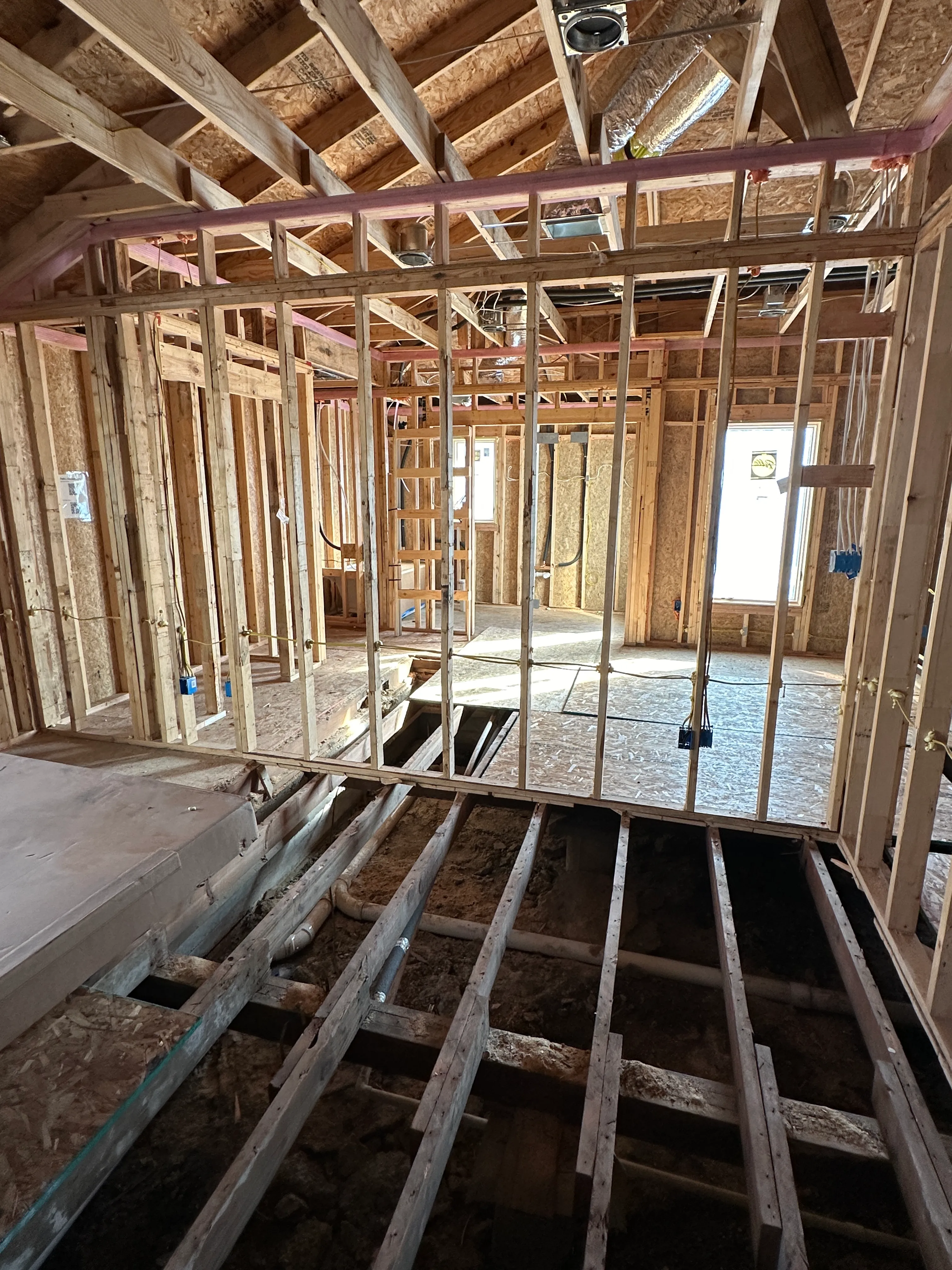 Interior framing and structural bracing