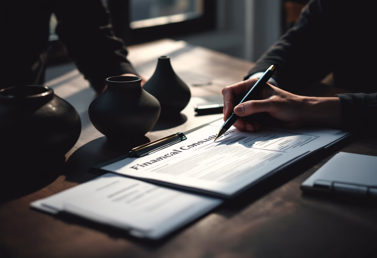 image of financial consultation session