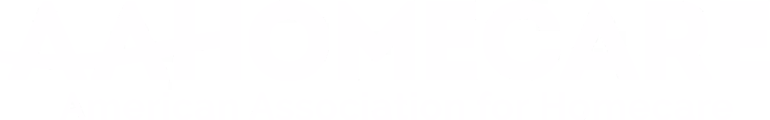 Logo for the American Association for Homecare, featuring three stylized houses above the text.