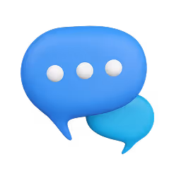 Blue and teal speech bubbles symbolizing a chat or conversation.