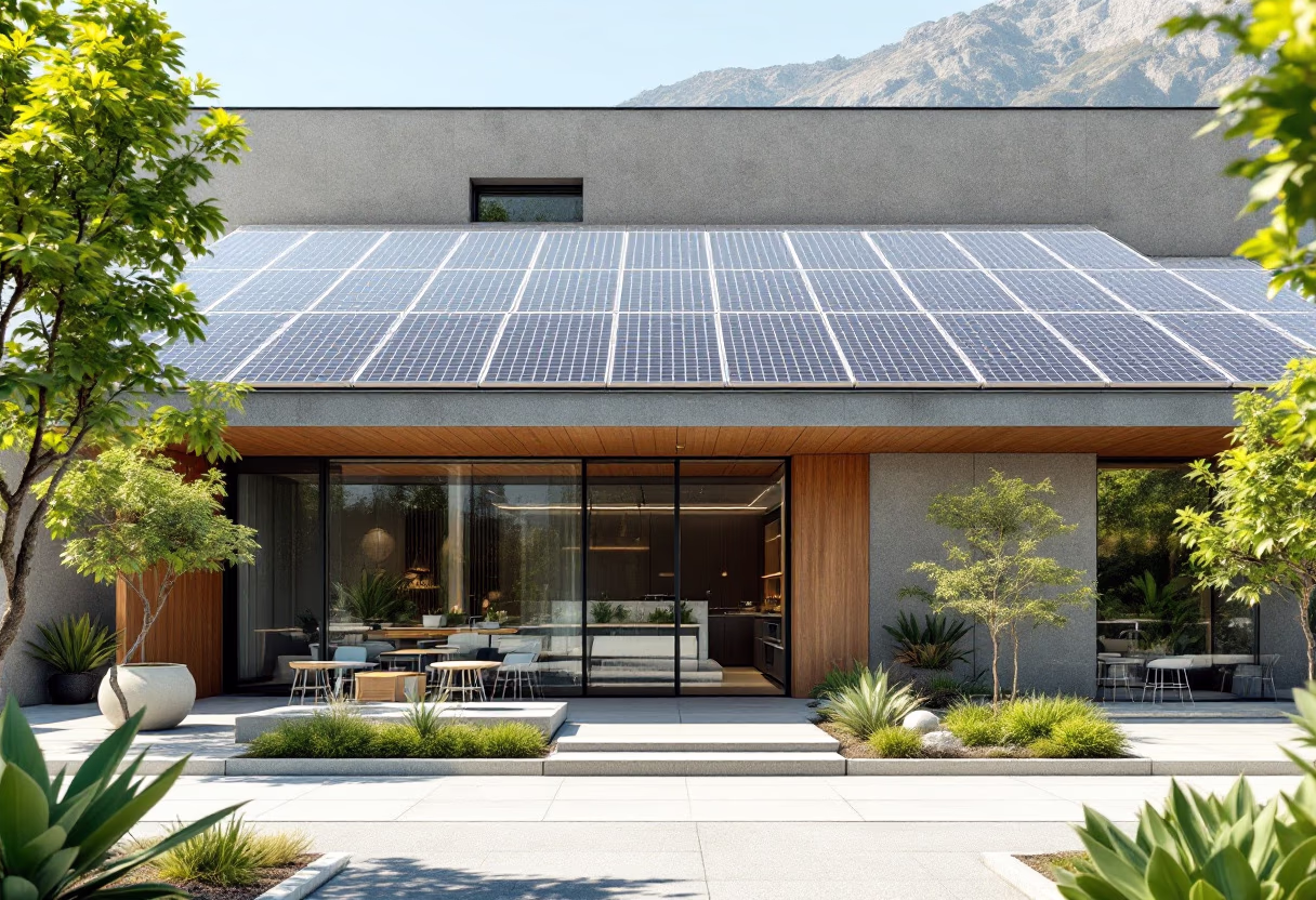 image of solar panels on rooftops