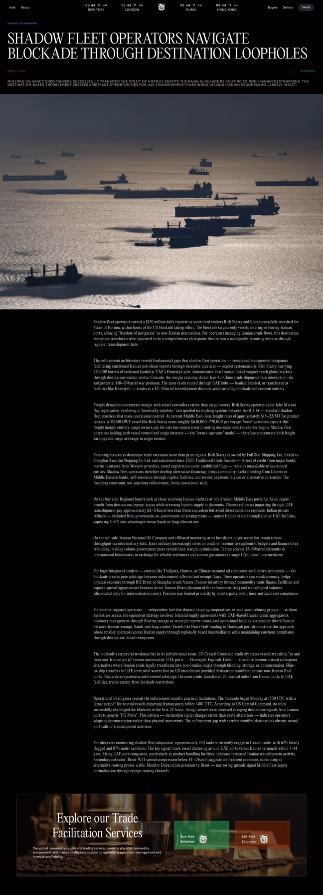 Procurement Institute commodity intelligence feed — physical trade analysis for petroleum, metals, LPG, and agricultural markets