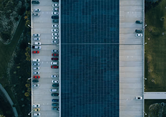 solar panels on a roof