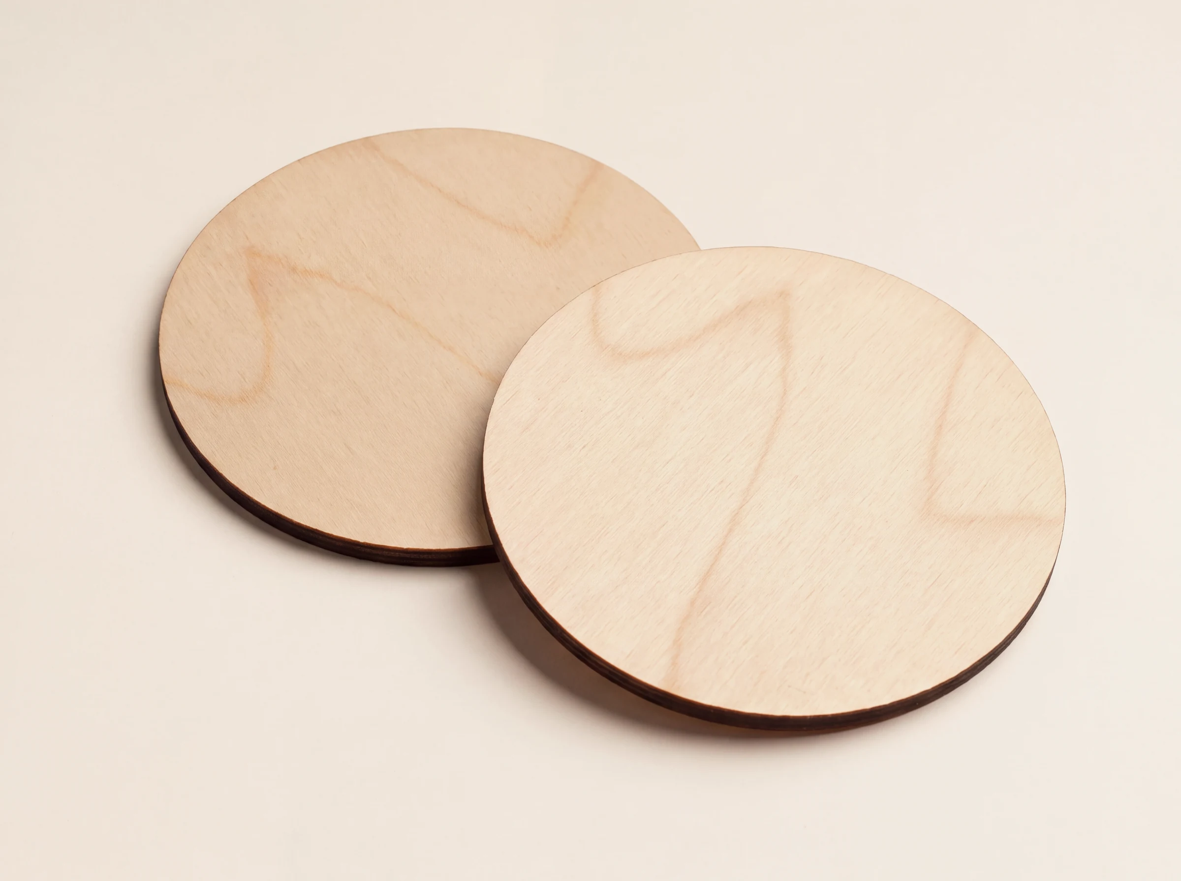 Blank round wooden coaster