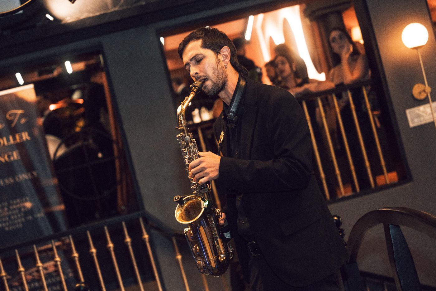 Live saxophone at the gala