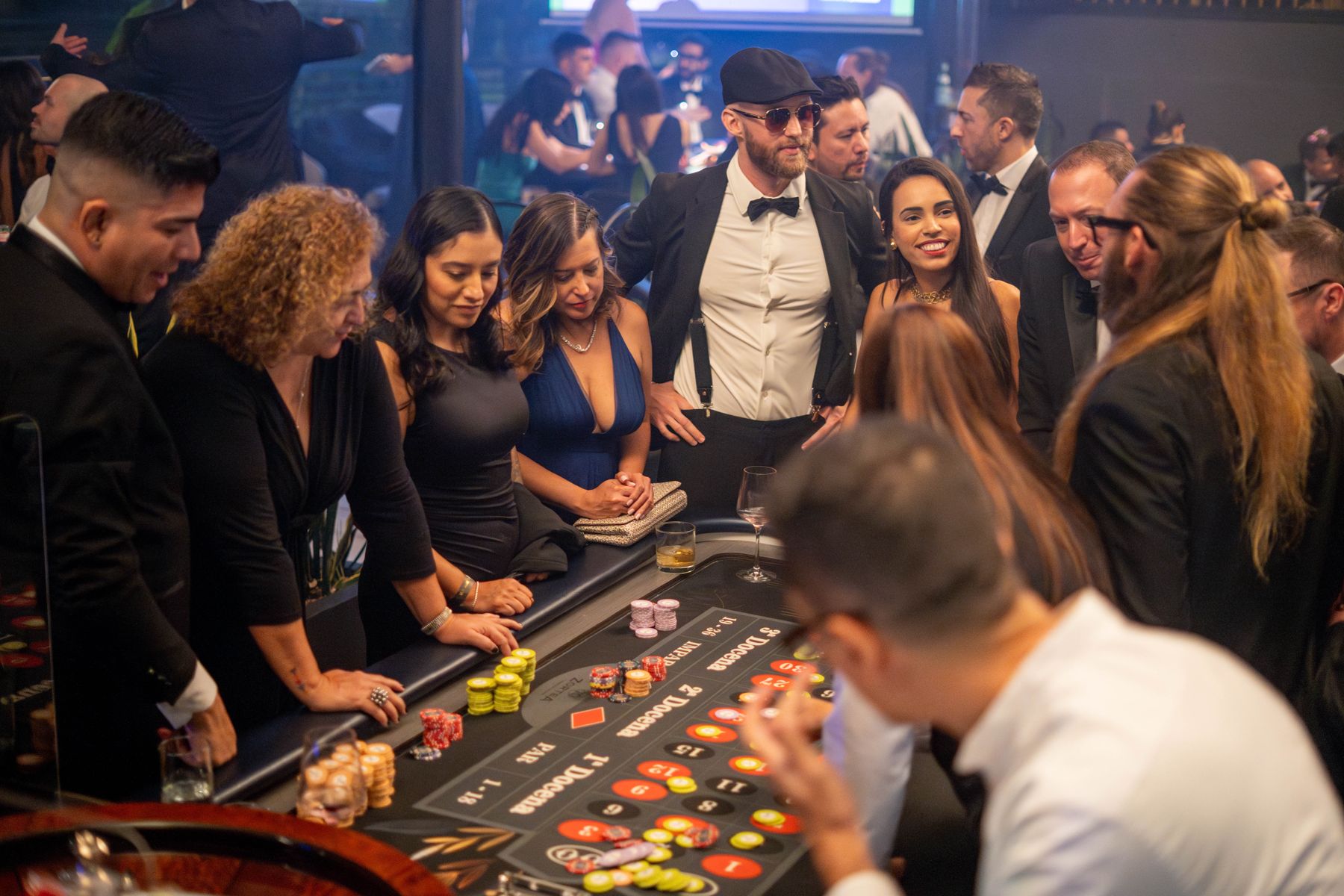 Roulette table, charity gala