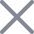 Gray close button icon with two crossing diagonal lines forming an X.