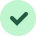Green checkmark inside a light green circular badge.