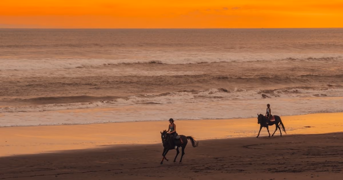 Horse riding on Bali's west coast