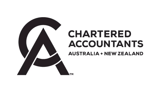 Logo of Chartered Accountants Australia and New Zealand.