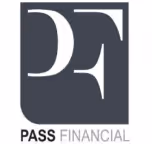 PAS Financial logo with stylized letters P and F.