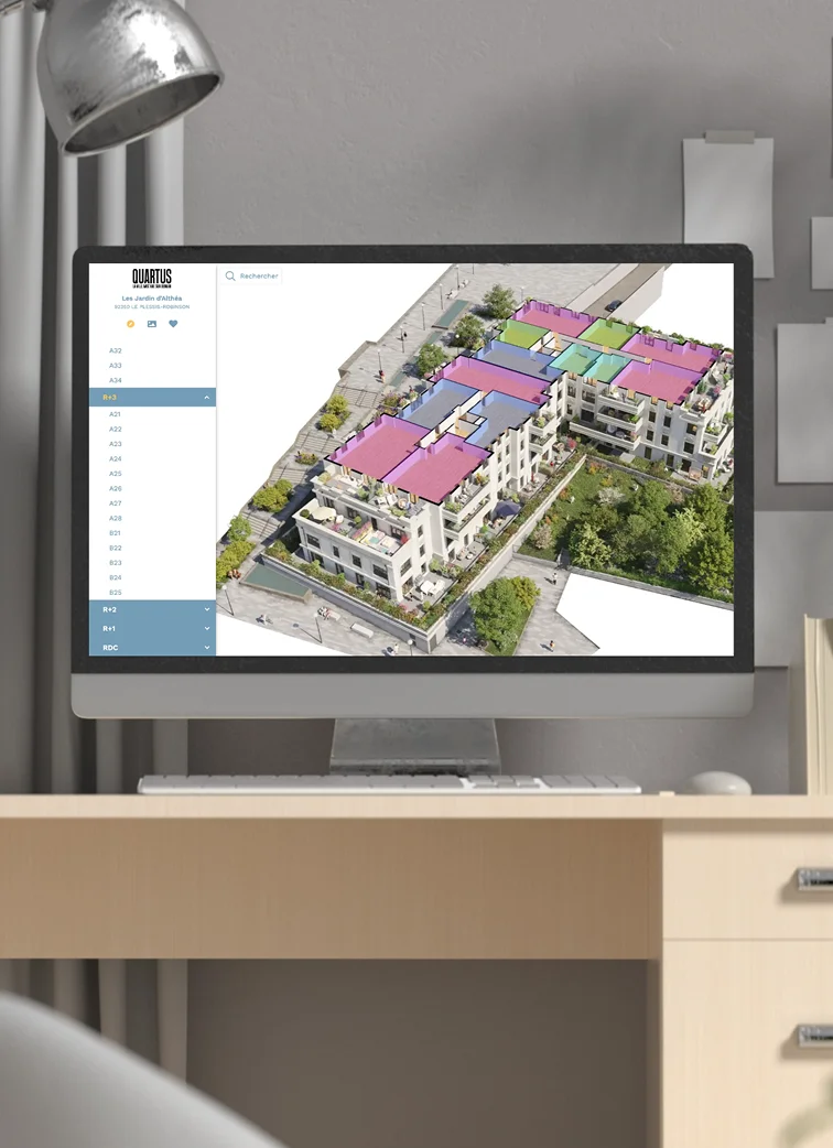 Maquette 3D architecturale d’un programme immobilier neuf – Hive
