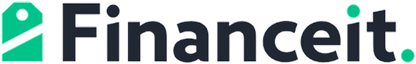 Logo Financeit avec icône verte et texte noir