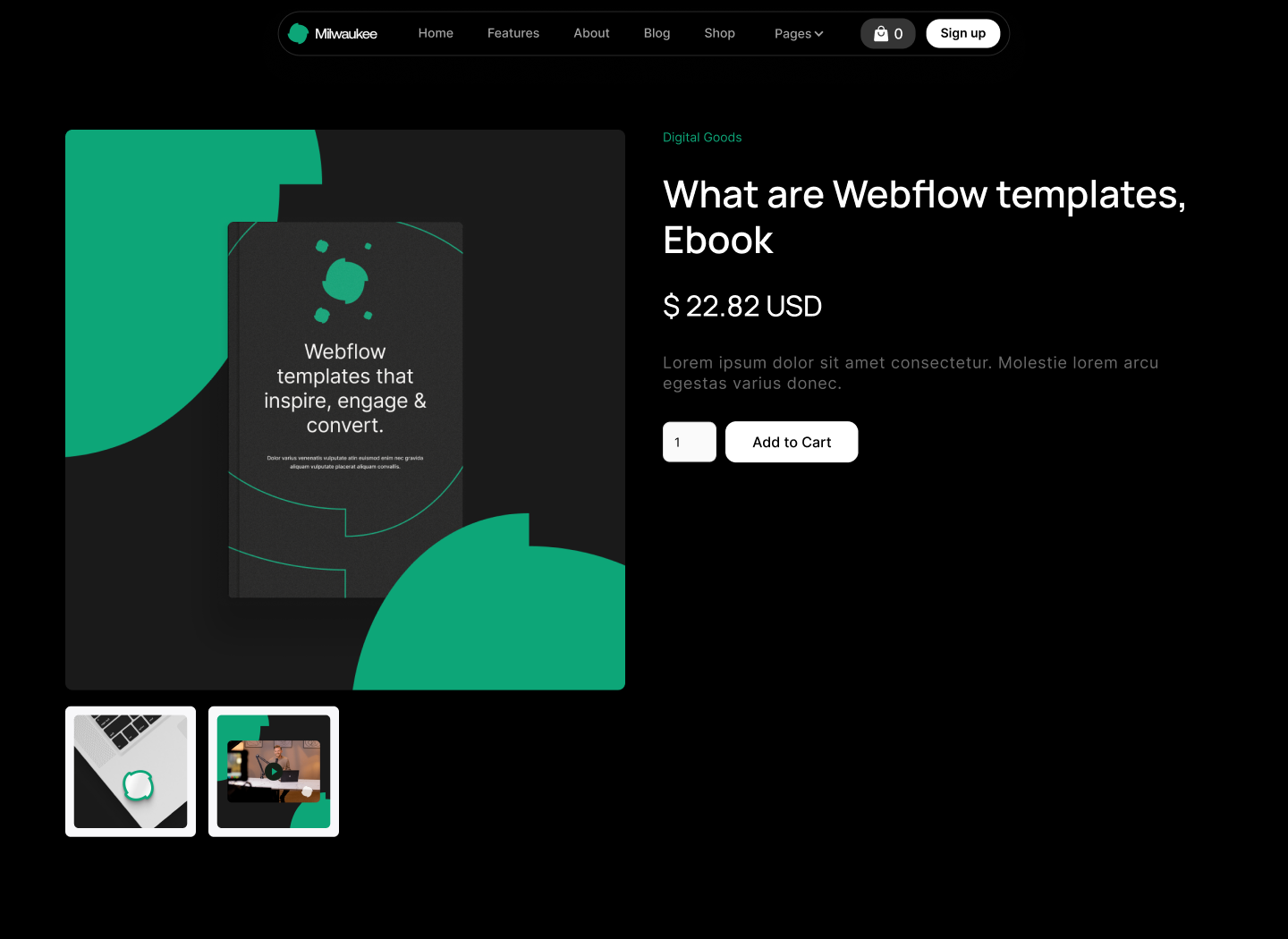 Saas Webflow Template - Milwaukee - Designed by Azwedo.com and Wedoflow.com